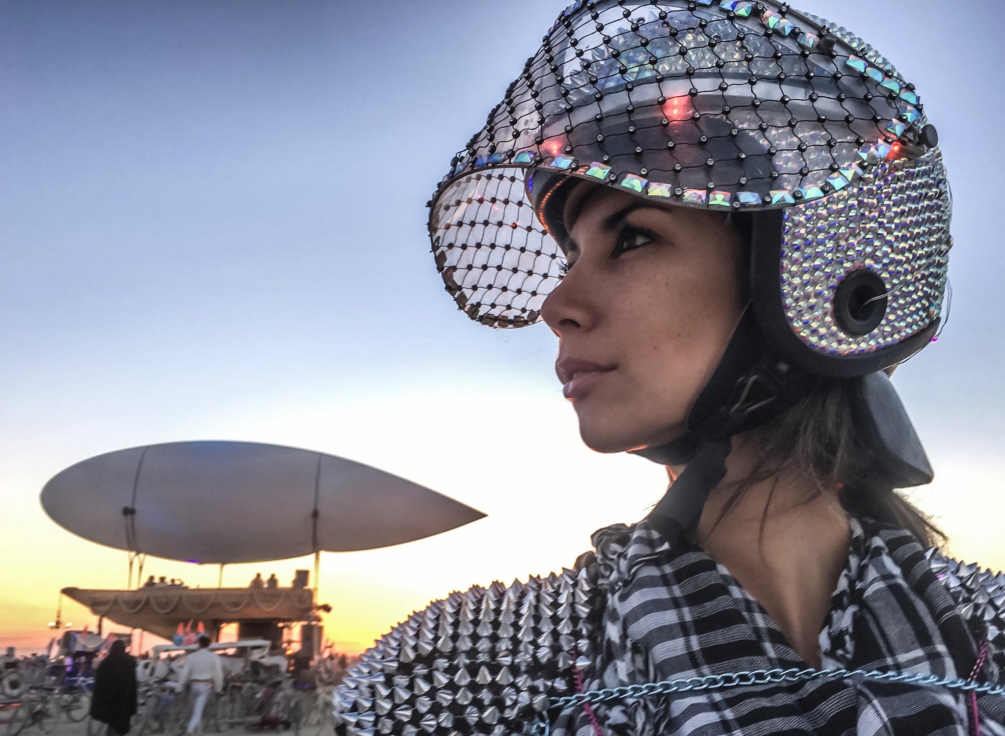 bike helmet at burning man Festival/Burning Man Helmet – Leiluna Collection