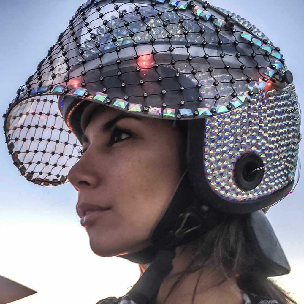 bike helmet at burning man Festival/Burning Man Helmet – Leiluna Collection